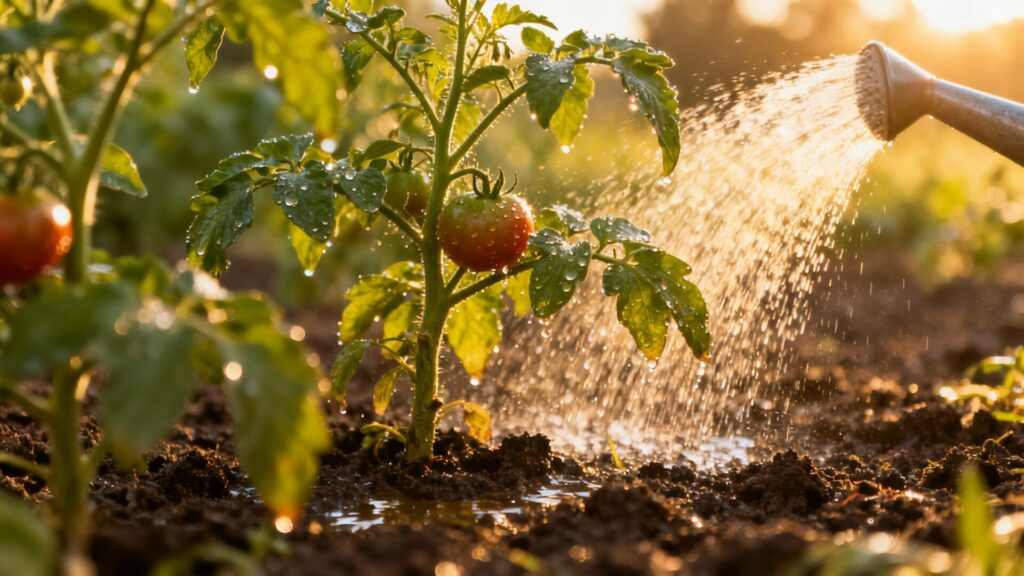Arrosage des tomates : optimiser fréquence, volume et technique sans aucun texte