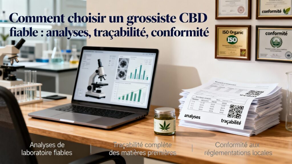 Comment choisir un grossiste cbd fiable : analyses, traçabilité, conformité au texte