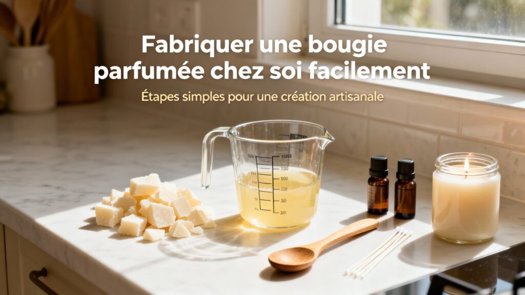 Fabriquer une bougie parfumée chez soi facilement avec texte
