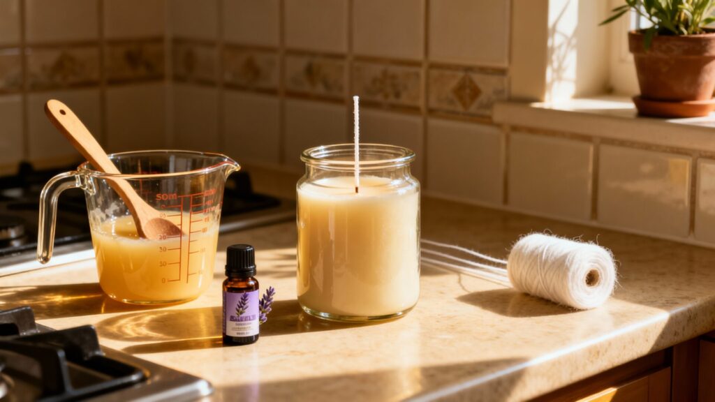 Fabriquer une bougie parfumée chez soi facilement sans aucun texte