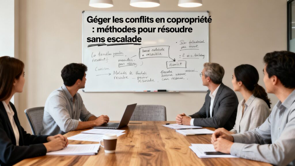Gérer les conflits en copropriété : méthodes pour résoudre sans escalade avec texte
