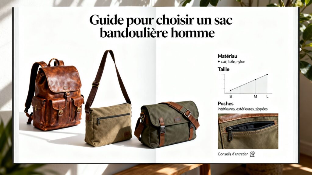 Guide pour choisir un sac bandoulière homme avec texte