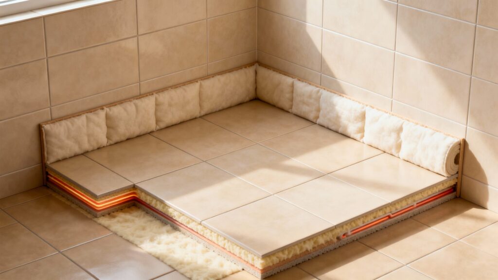 Isolation sous carrelage : confort thermique et acoustique sans aucun texte