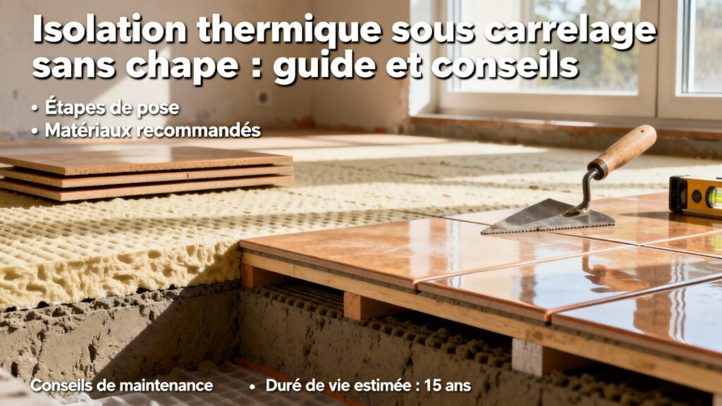 Isolation thermique sous carrelage sans chape : guide et conseils avec texte