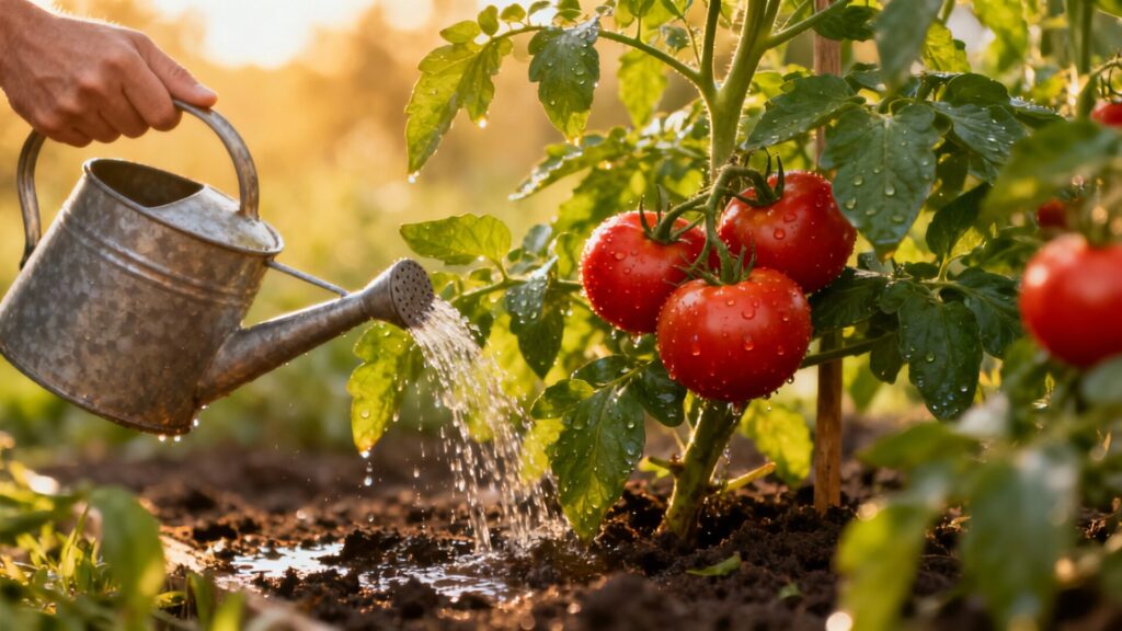 Arroser les tomates efficacement pour de meilleures récoltes sans aucun texte