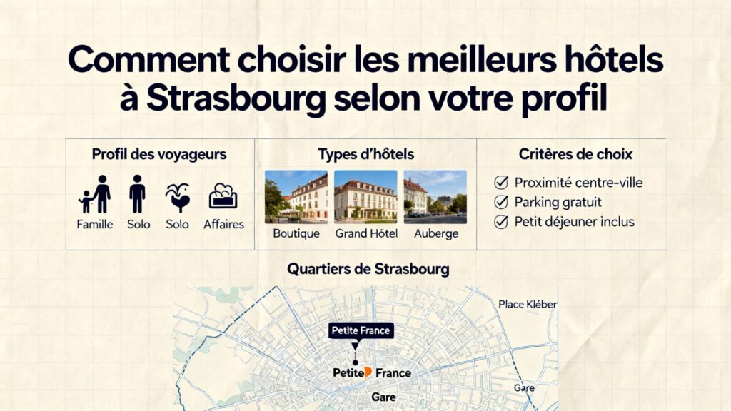 Comment choisir les meilleurs hôtels à Strasbourg selon votre profil avec texte