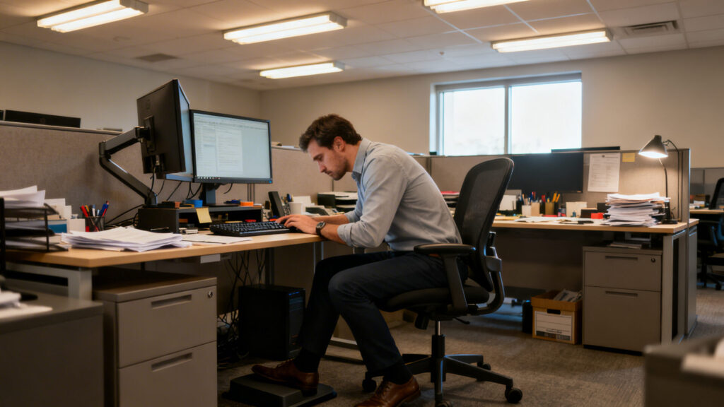 Aménagement pro : 10 erreurs courantes qui ruinent le confort et la productivité au bureau sans aucun texte