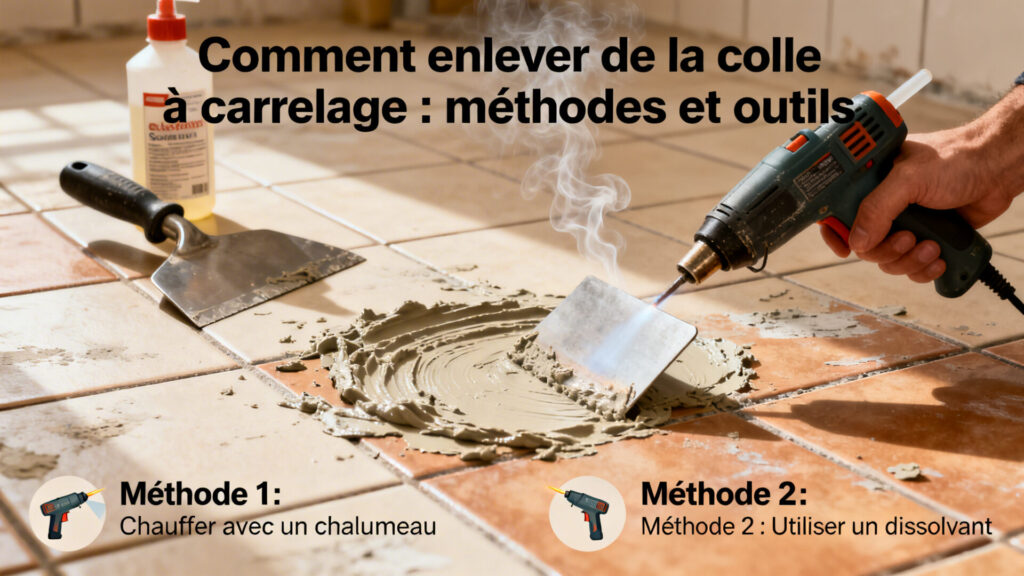 Comment enlever la colle à carrelage : méthodes et outils avec texte
