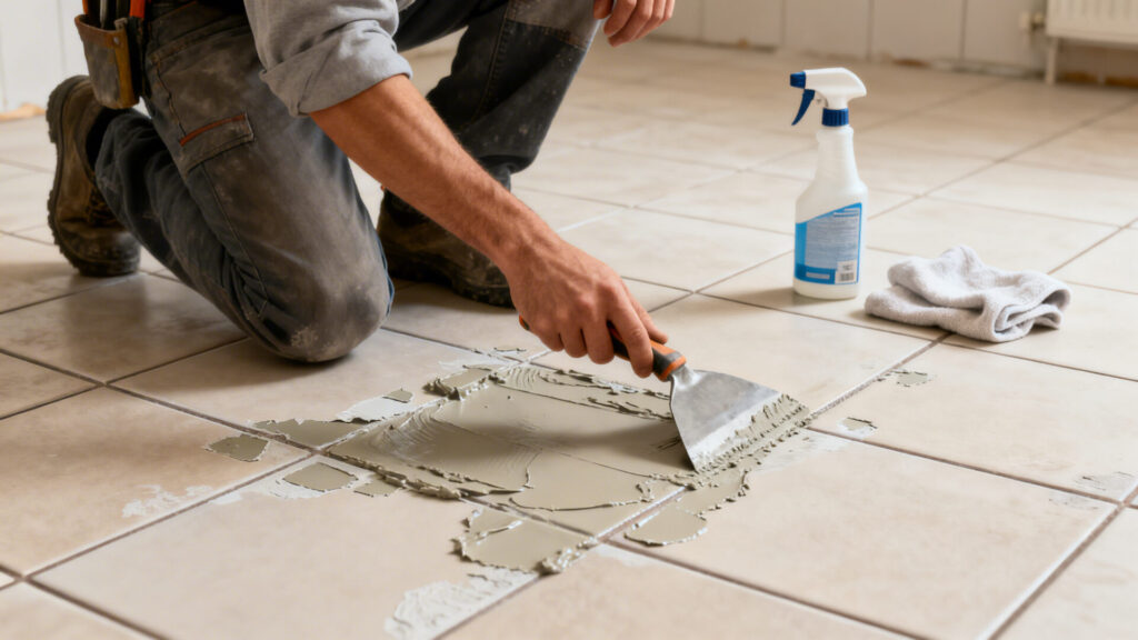 Comment enlever la colle à carrelage : méthodes et outils sans aucun texte