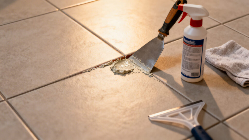 Comment enlever la colle à carrelage : méthodes et outils sans aucun texte