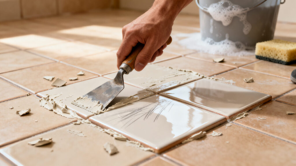 Comment enlever efficacement la colle carrelage sans aucun texte