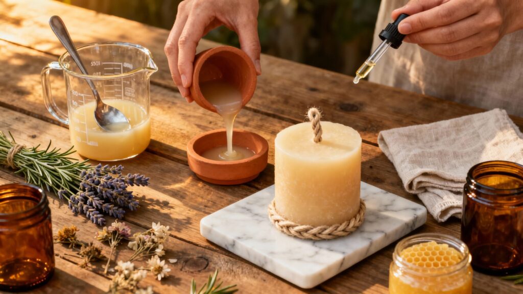 Guide complet pour faire des bougies parfumées naturelles et artisanales sans aucun texte