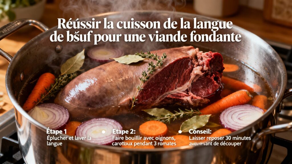 Réussir la cuisson de la langue de bœuf pour une viande fondante avec texte