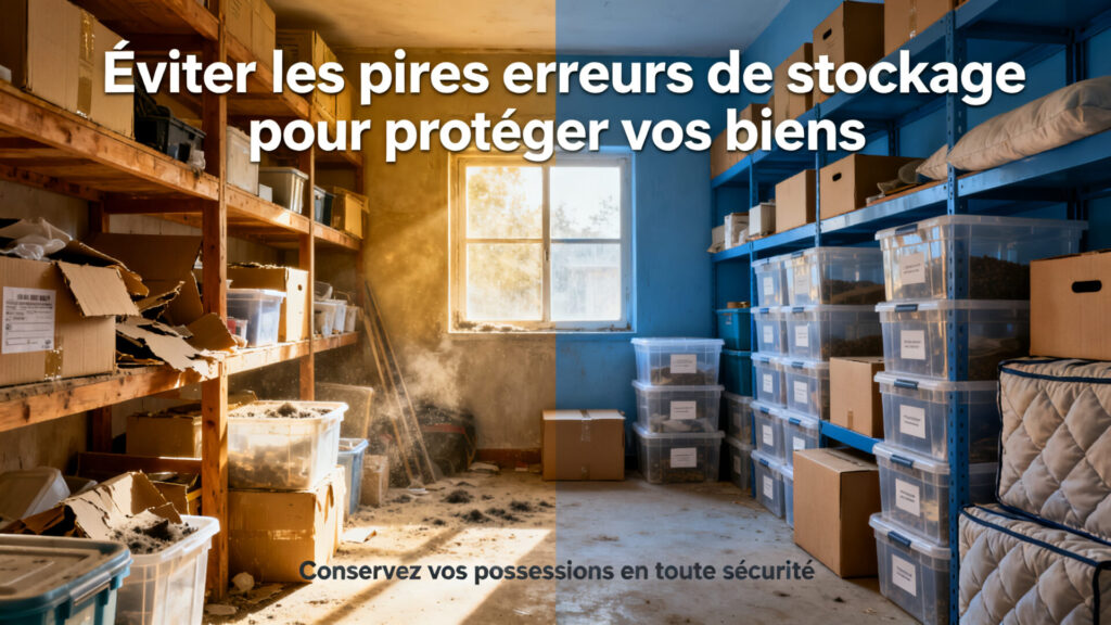 Éviter les pires erreurs de stockage pour protéger vos biens avec texte