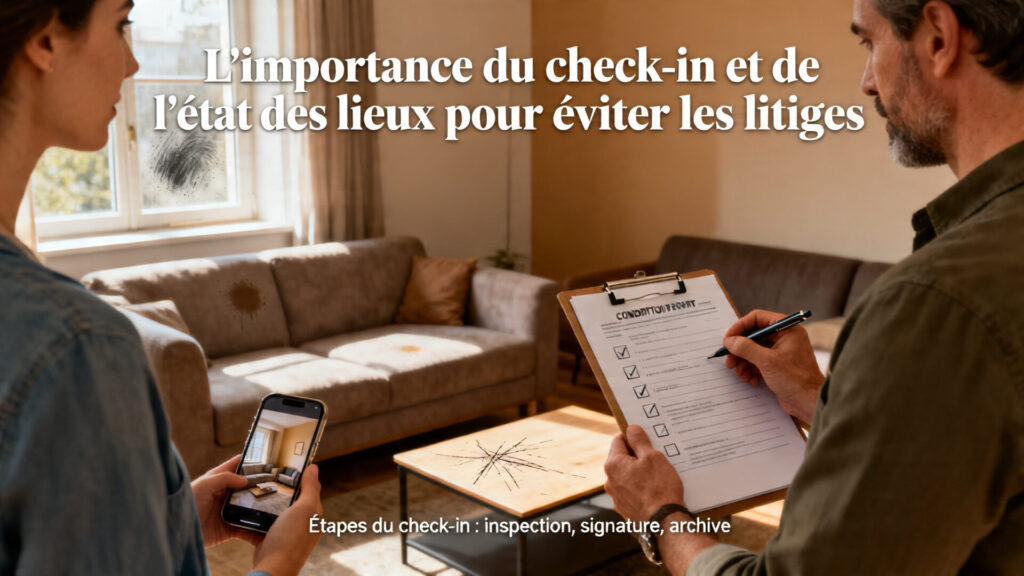L'importance du check-in et de l'état des lieux pour éviter les litiges.