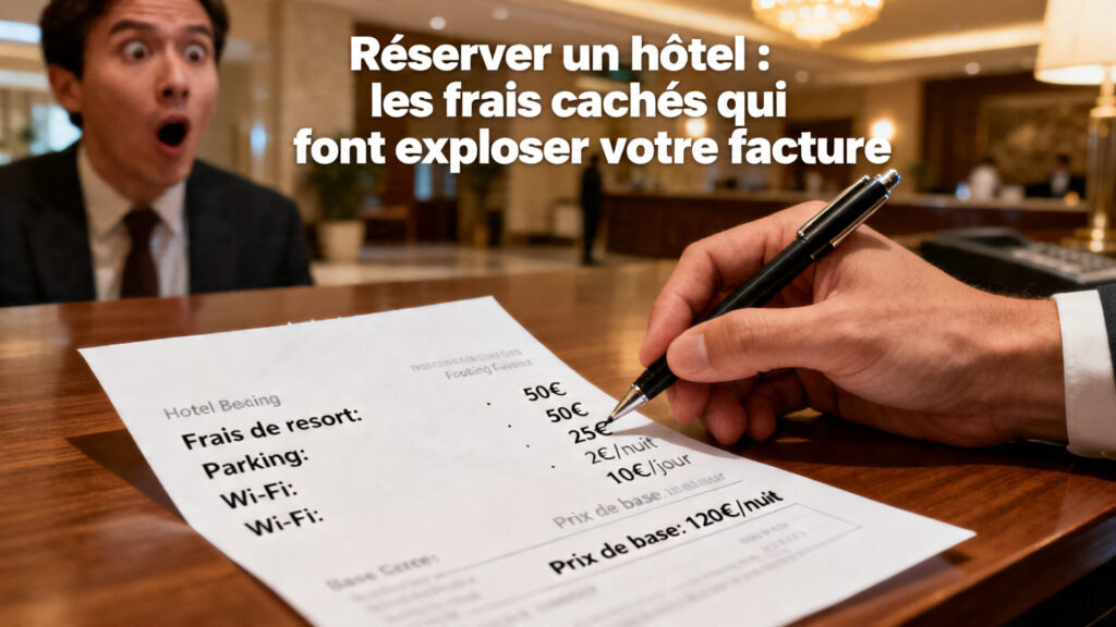 Réserver un hôtel : les frais cachés qui font exploser votre facture avec texte