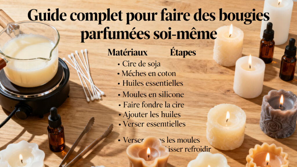 Guide complet pour faire des bougies parfumées soi-même avec texte