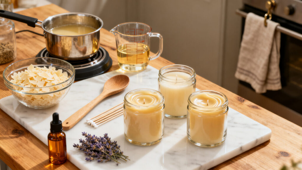 Guide complet pour faire des bougies parfumées soi-même sans aucun texte