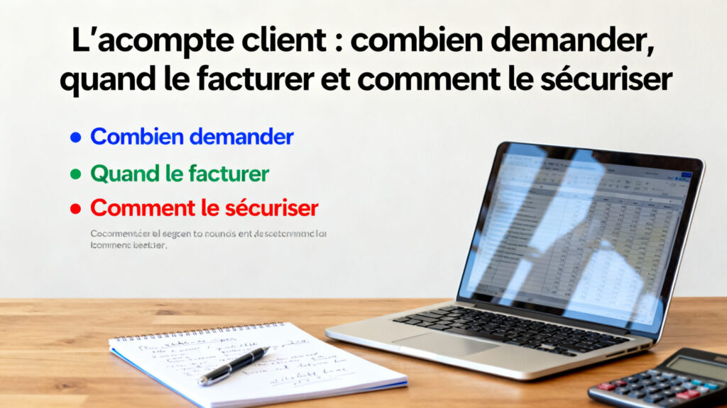 L'acompte client : combien demander, quand le fabricant et commenter le sécurisé avec texte