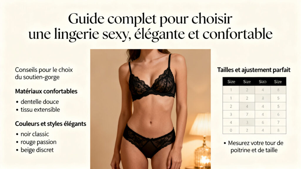 Guide complet pour choisir une lingerie sexy élégante, et confortable avec texte