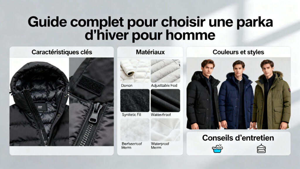 Guide complet pour choisir une parka d'hiver pour homme avec texte