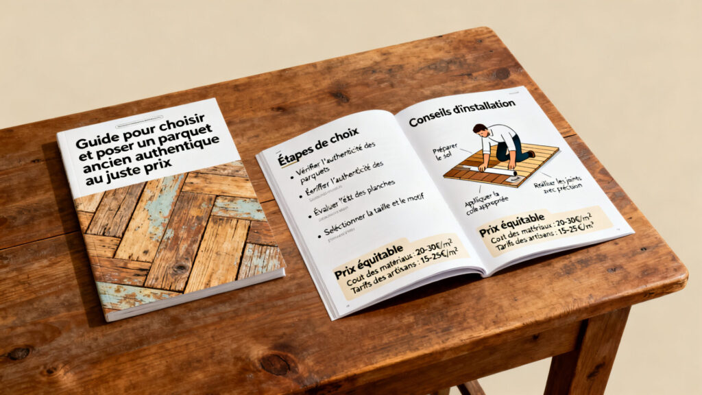 Guide pour choisir et poser un parquet ancien authentique au juste prix avec texte
