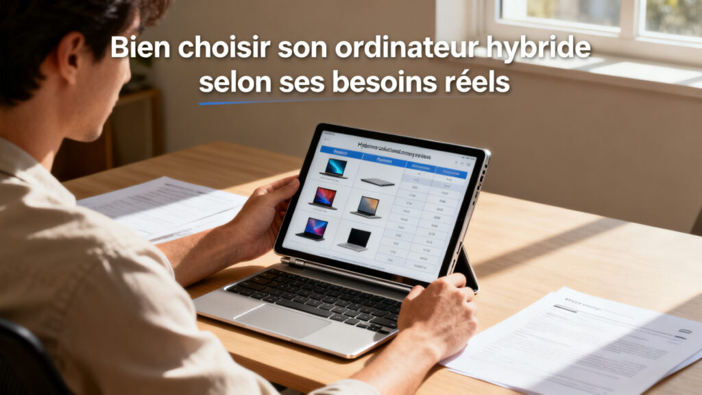 Bien choisir son ordinateur hybride selon ses besoins réels avec texte