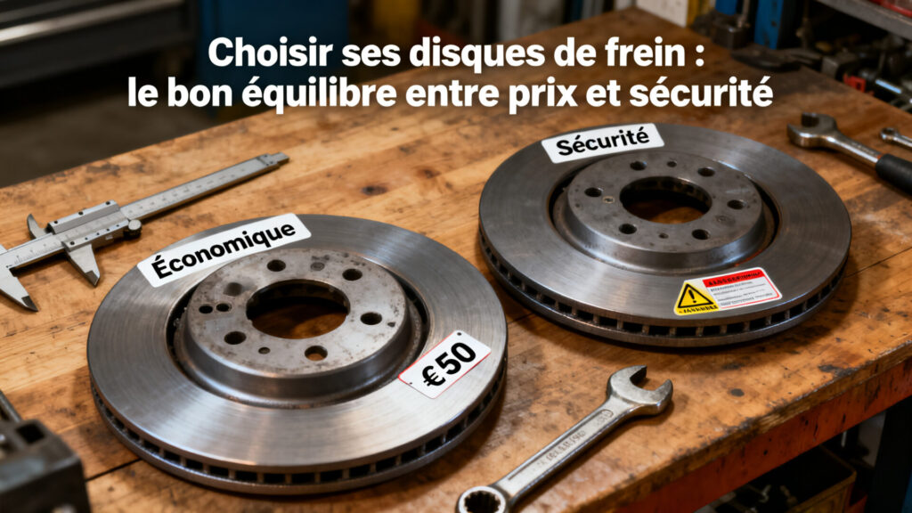 Choisir ses disques de frein : le bon équilibre entre prix et sécurité avec texte