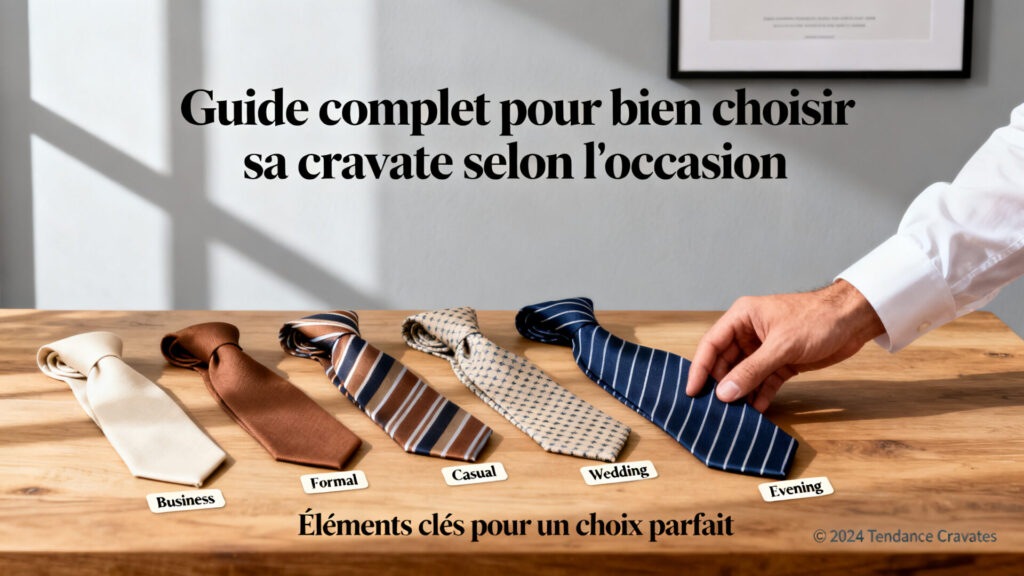 Guide complet pour bien choisir sa cravate selon l'occasion avec texte