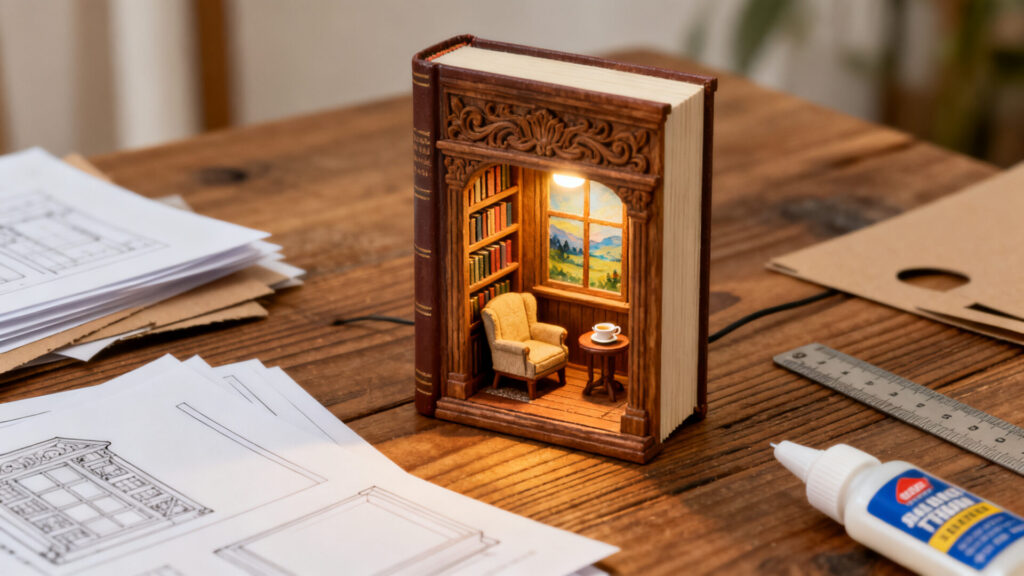 Guide complet pour choisir et installer son book nook miniature sans aucun texte