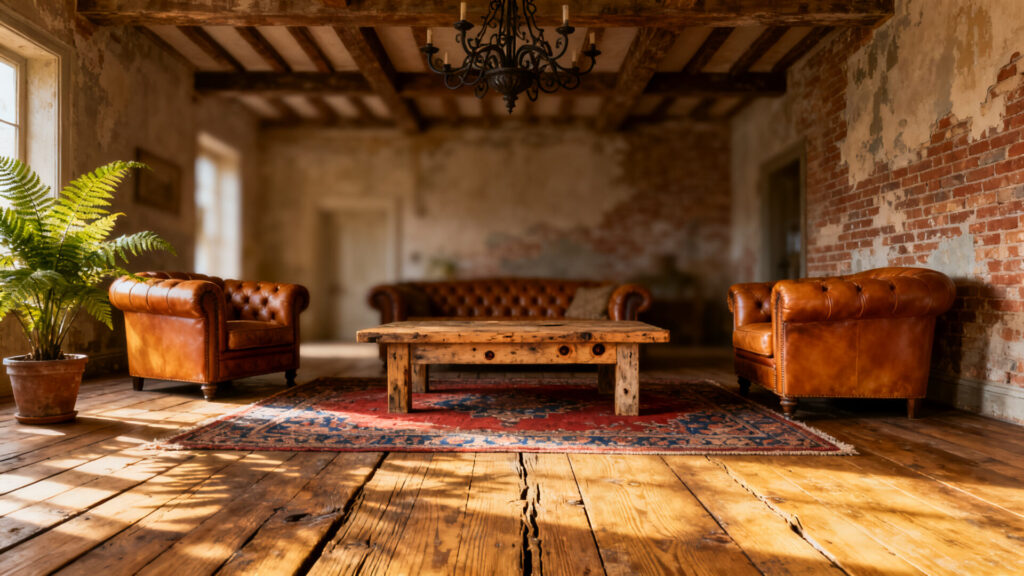Sublimer un aménagement intérieur avec des revêtements de sol anciens.