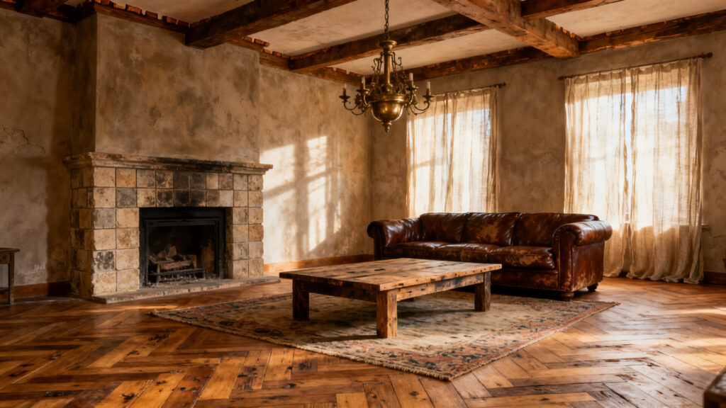 Sublimer un aménagement intérieur avec des revêtements de sol anciens.