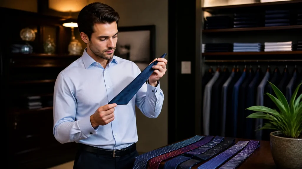 Comment choisir une cravate homme élégante et bien proportionnée sans aucun texte