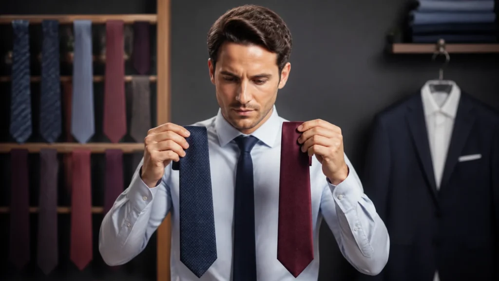 Comment choisir une cravate homme élégante et bien proportionnée sans aucun texte