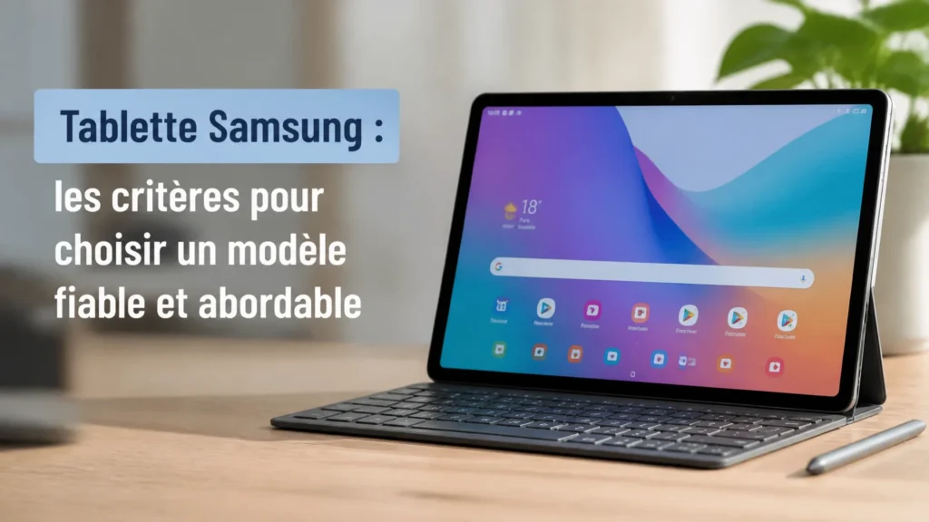 Tablette Samsung : les critères pour choisir un modèle fiable et abordable avec texte